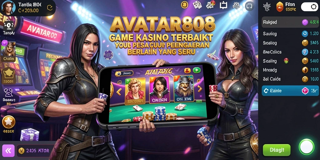 Screenshot gameplay AVATAR808 yang menampilkan pengalaman Kasino yang mendebarkan.