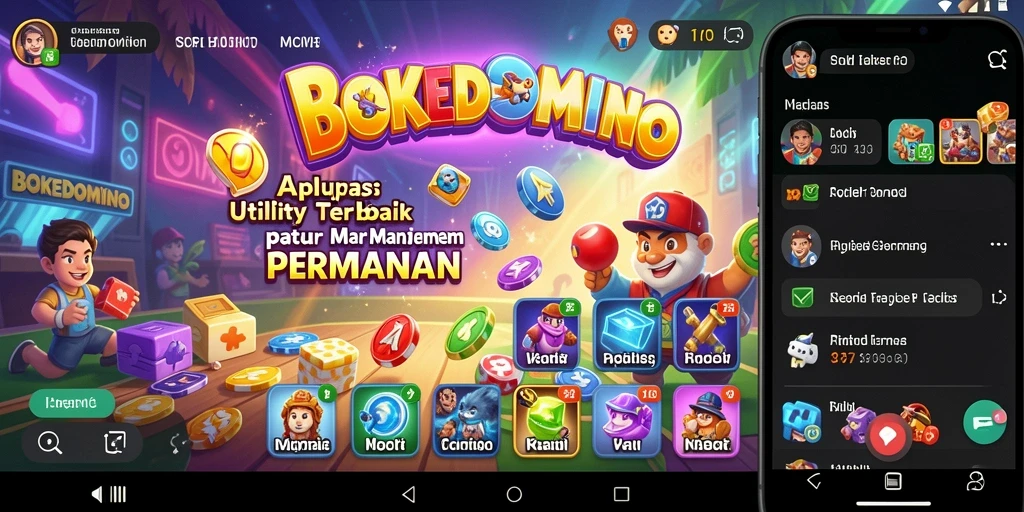 Tampilan antarmuka BOKEDOMINO yang sederhana dan fungsional.