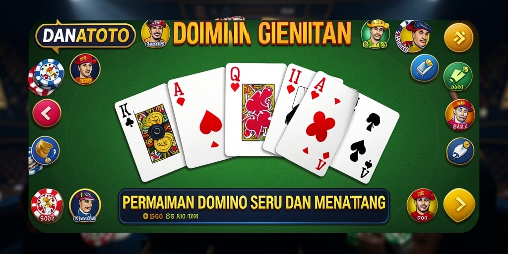 Tampilan gameplay Domino yang menarik dan interaktif.