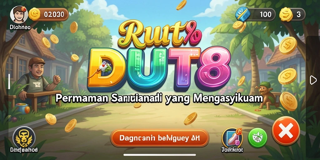Tampilan gameplay DUIT8 yang menyenangkan dan penuh warna.