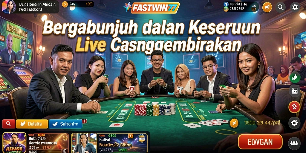 Tampilan permainan Live Casino yang menakjubkan di FASTWIN77.