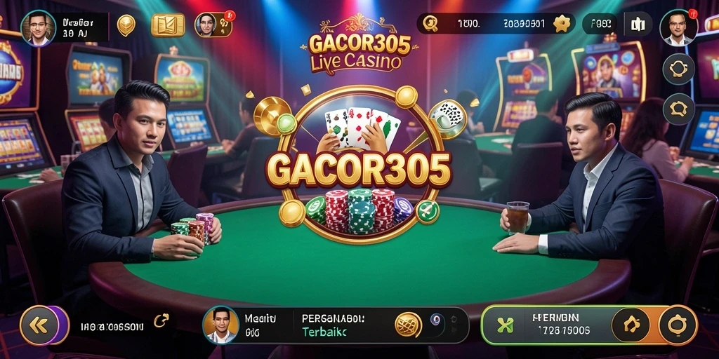 Screenshot gameplay GACOR305 menampilkan aksi Live Casino yang mendebarkan.