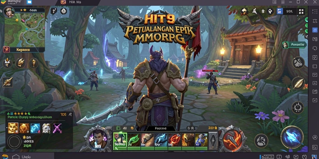 Tampilan gameplay epik dalam dunia fantastis HIT9.