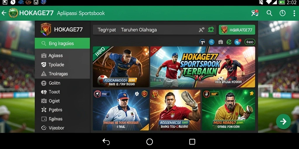 Screenshot utama HOKAGE77 yang menunjukkan salah satu momen bet olahraga.