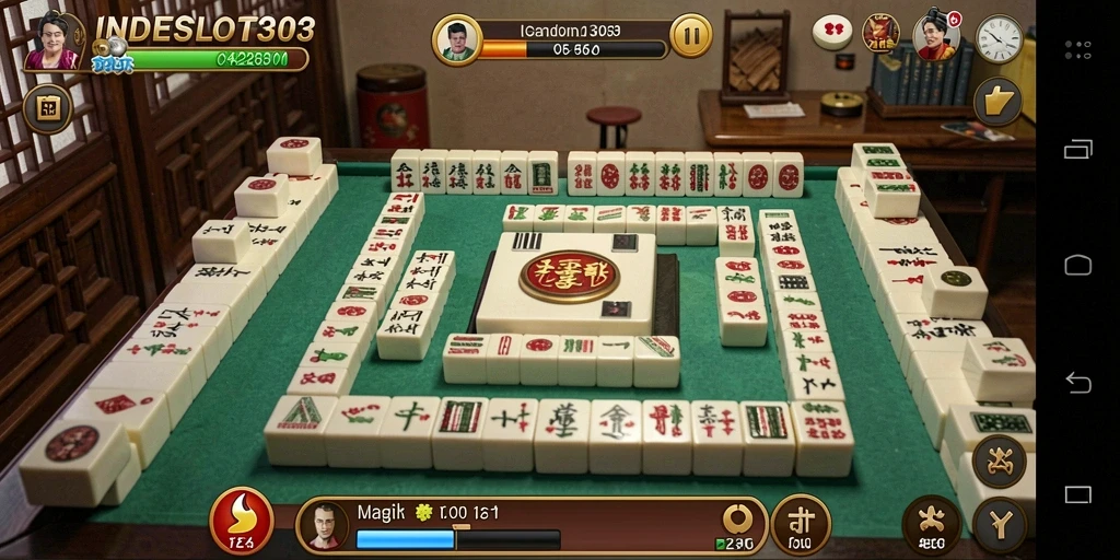 Screenshot gameplay INDESLOT303 menampilkan tantangan Mahjong.