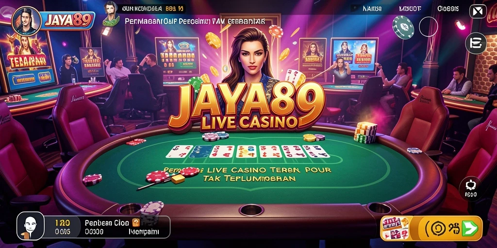 Tangkapan layar JAYA89 menampilkan dealer profesional dan gameplay seru.