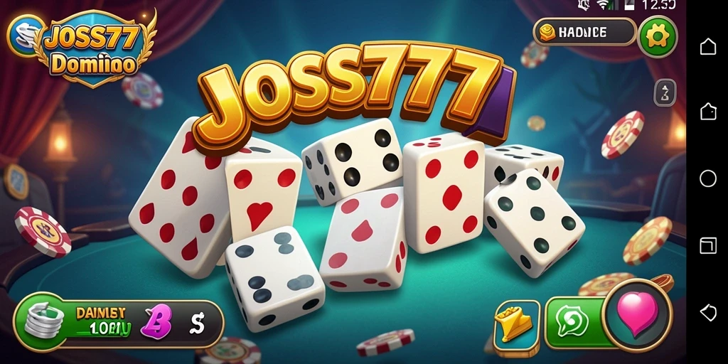 Tampilan permainan Domino yang menarik dan interaktif di JOSS777.
