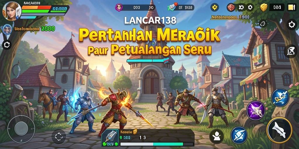 Tangkapan layar menampilkan pertahanan menara yang menegangkan di LANCAR138.