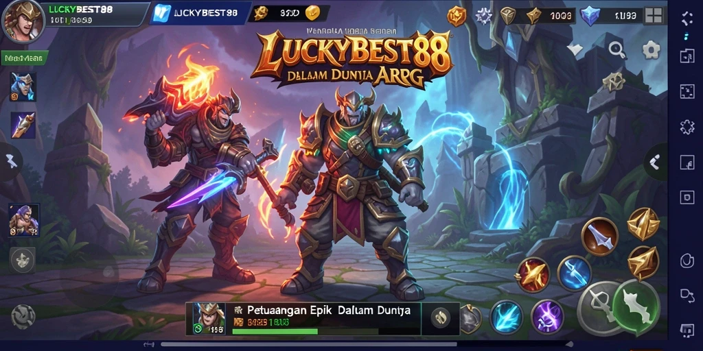 Tangkapan layar gameplay LUCKYBEST88 menampilkan aksi bertarung yang mendebarkan.