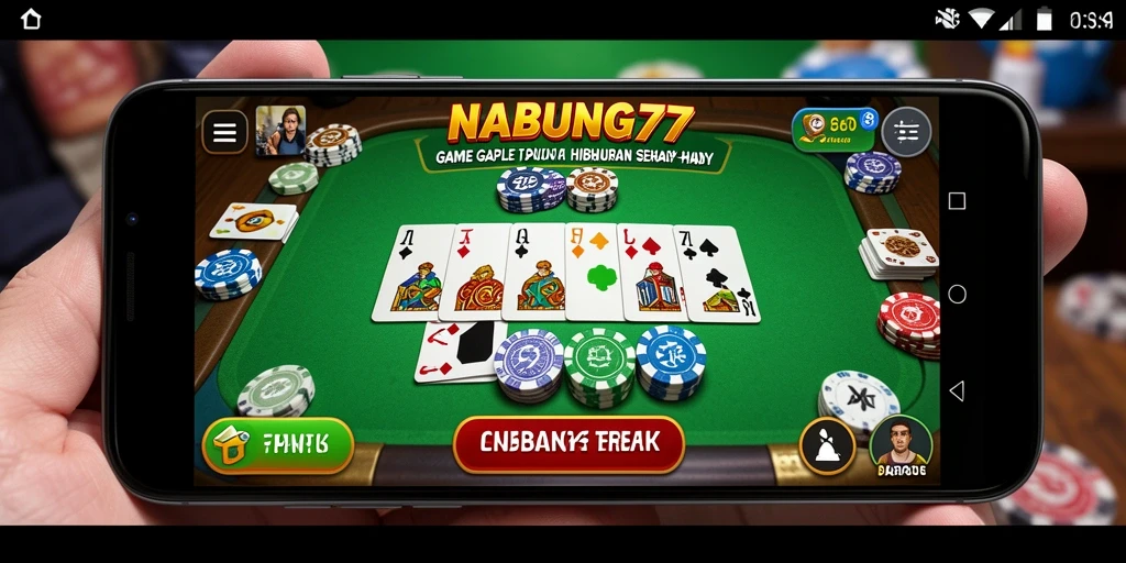 Tampilan gameplay Gaple yang seru dan mendebarkan.