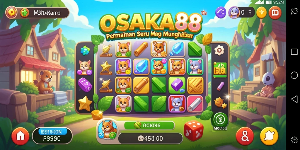 Gameplay seru OSAKA88 dengan tantangan match-3 yang menarik.