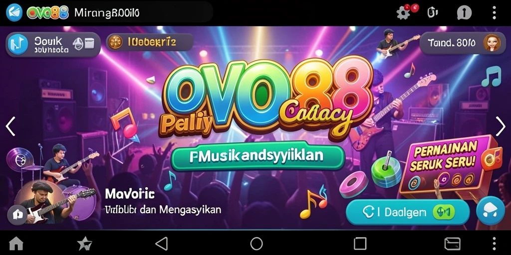 Gameplay OVO88 yang menyenangkan dengan tantangan musik.