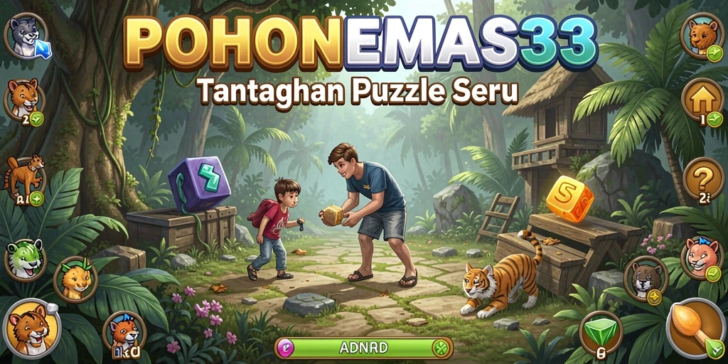 Tampilan gameplay menyenangkan dari POHONEMAS33 dengan berbagai tantangan puzzle.