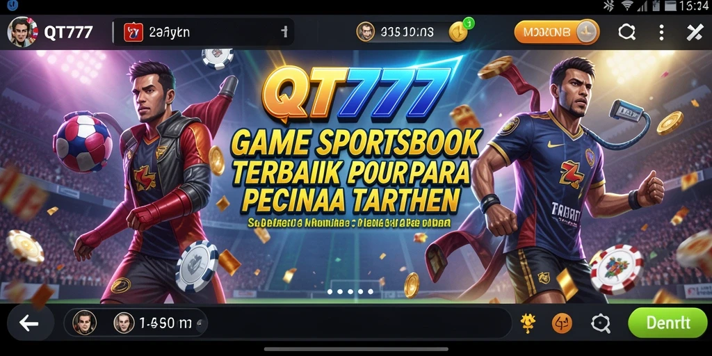 Tangkapan layar main QT777 menampilkan antarmuka sportsbook yang menarik.
