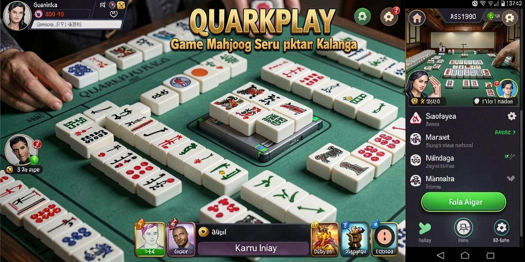 Tampilan gameplay Mahjong yang menarik dan menantang di QUARKPLAY.