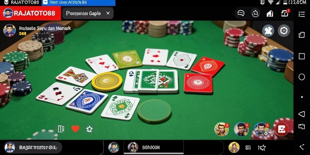Screenshot gameplay RAJATOTO88 yang menampilkan keseruan bermain Gaple.
