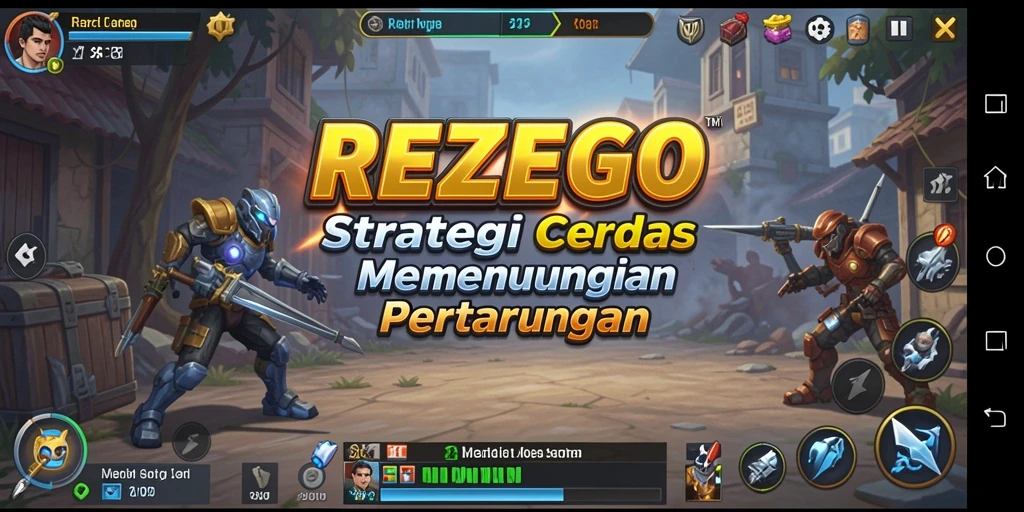 Tampilan gameplay seru di REZEGO yang menantang strategi pemain.