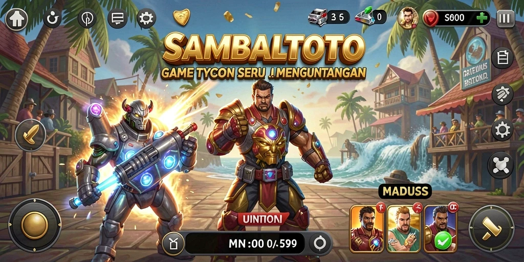 Tangkapan layar gameplay yang menampilkan strategi bisnis dalam SAMBALTOTO.