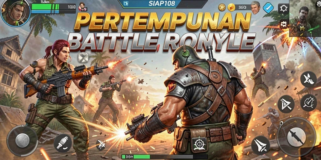 Gameplay seru SIAP108 dengan aksi Battle Royale mendebarkan.
