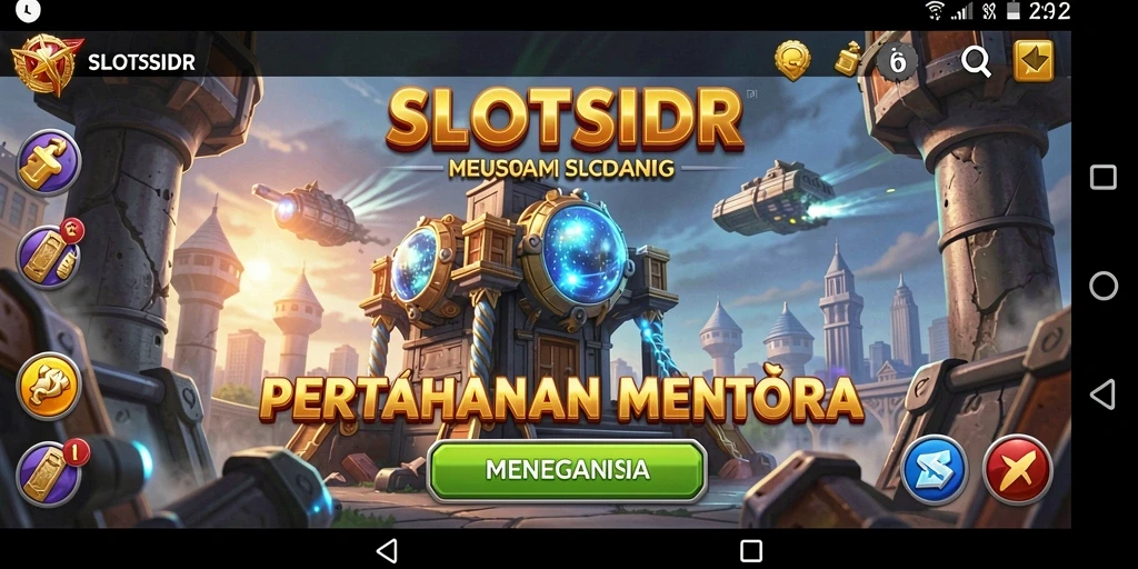 Tampilan gameplay SLOTSIDR yang mendebarkan di medan perang Tower Defense.