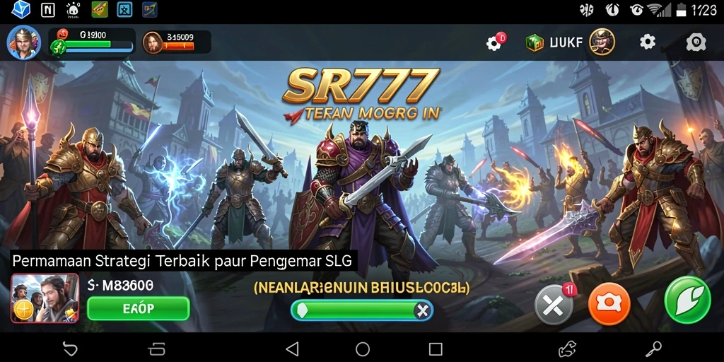 Screenshot gameplay SR777 yang menampilkan aksi strategis dan grafis yang mengesankan.