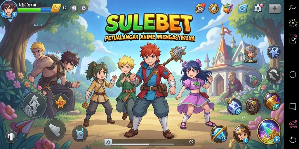 Tampilan gameplay SULEBET dengan karakter Anime yang menarik.