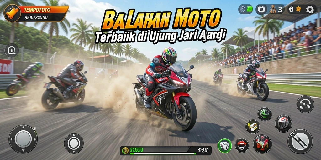 Tampilan gameplay TEMPOTOTO yang mendebarkan dan menarik.