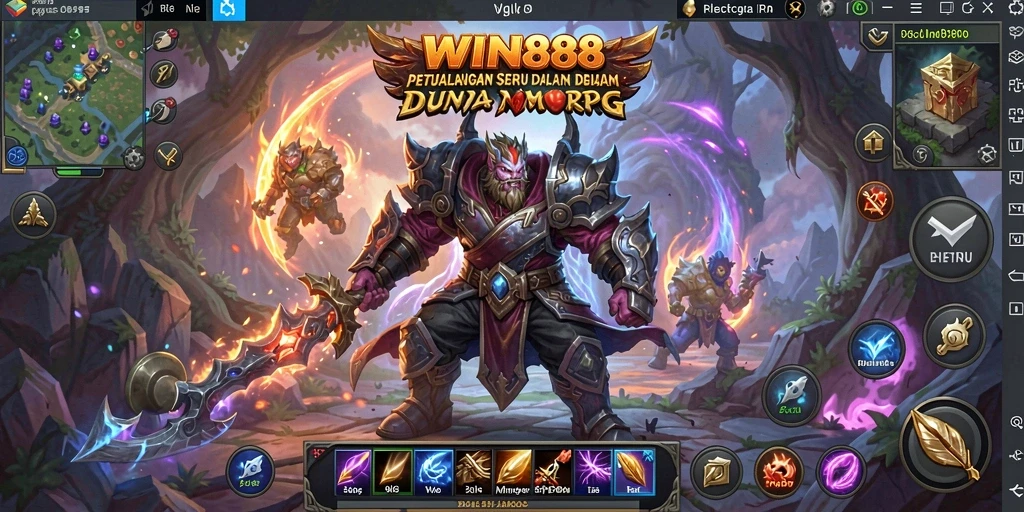 Tangkapan layar gameplay <strong>WIN88</strong> menampilkan aksi mendebarkan dalam dunia MMORPG.