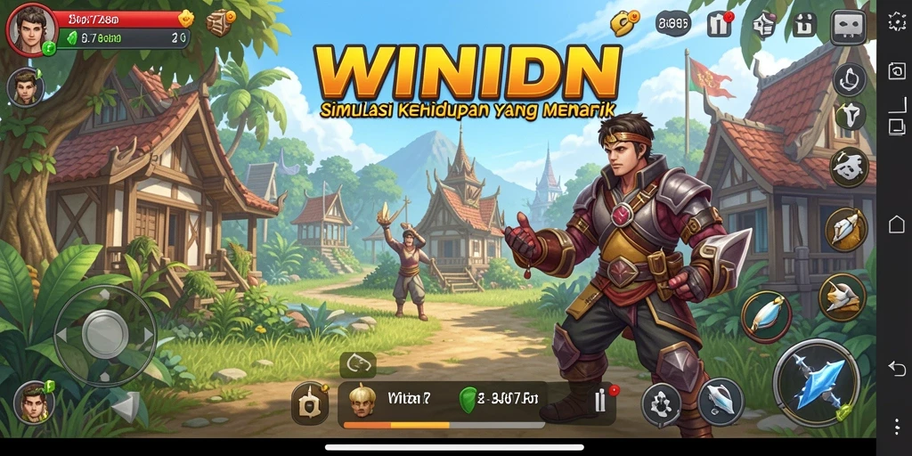 Tangkapan layar gameplay WINIDN menampilkan interaksi hidup yang menyenangkan.